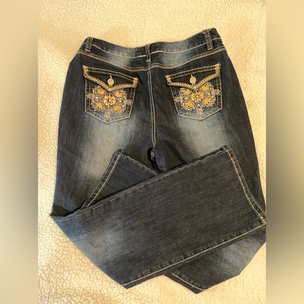 Cato premium 14P Stylish Dark Blue Women's Straight Leg Jeans - Picture 9 of 11